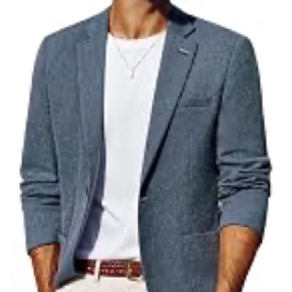 PJ Paul Jones Men's Blazer Large Gray Paisley Lined Sport Coat NWT